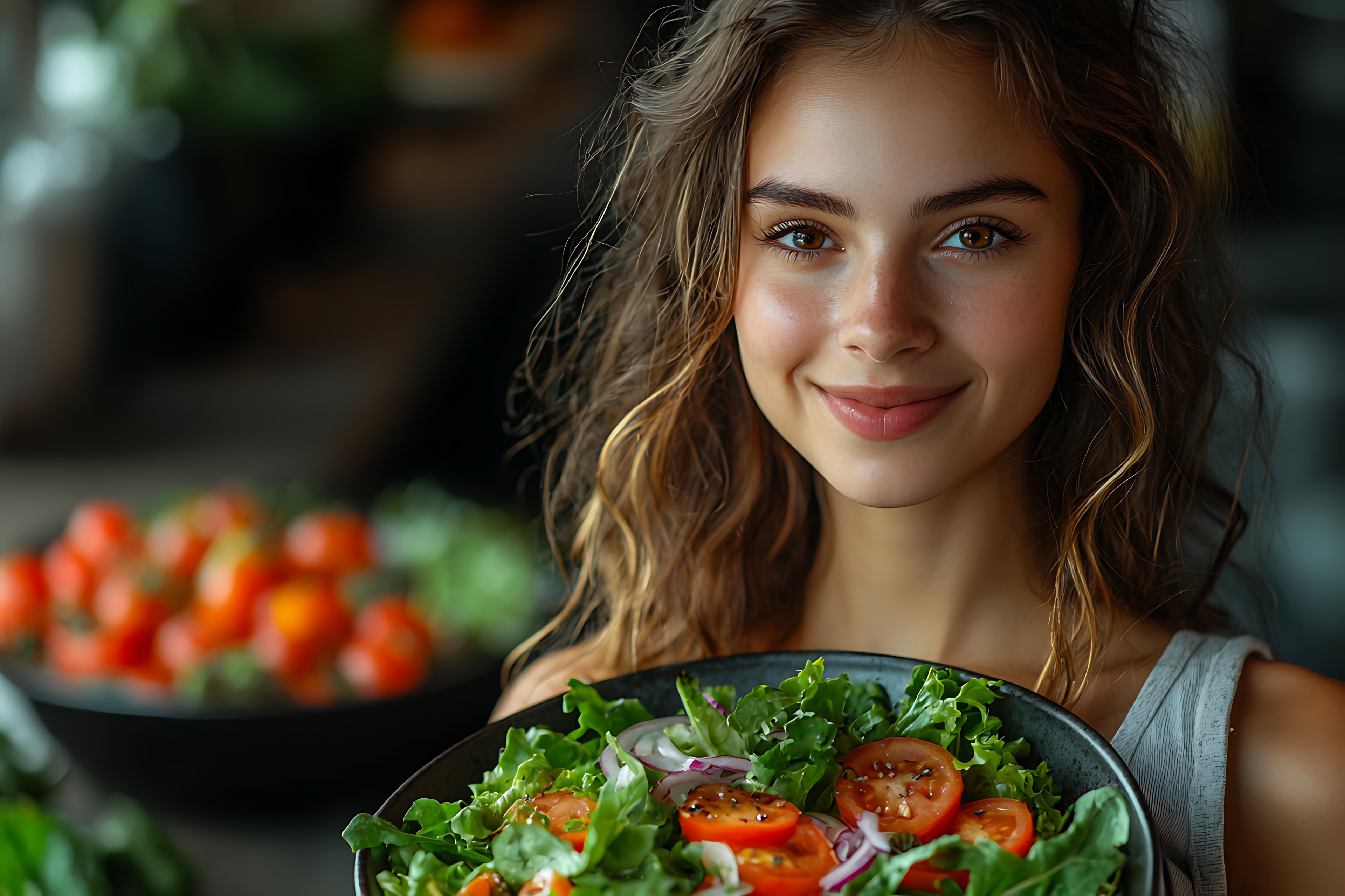 Person enjoying healthy meal